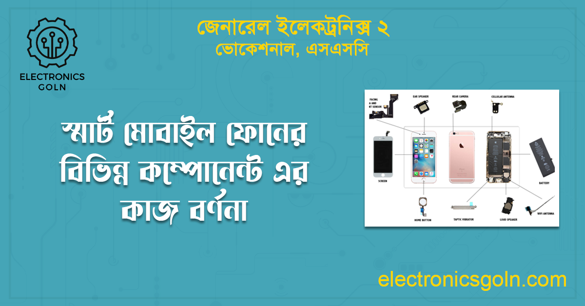 স্মার্ট মোবাইল ফোনের বিভিন্ন কম্পোনেন্ট এর কাজ বর্ণনা